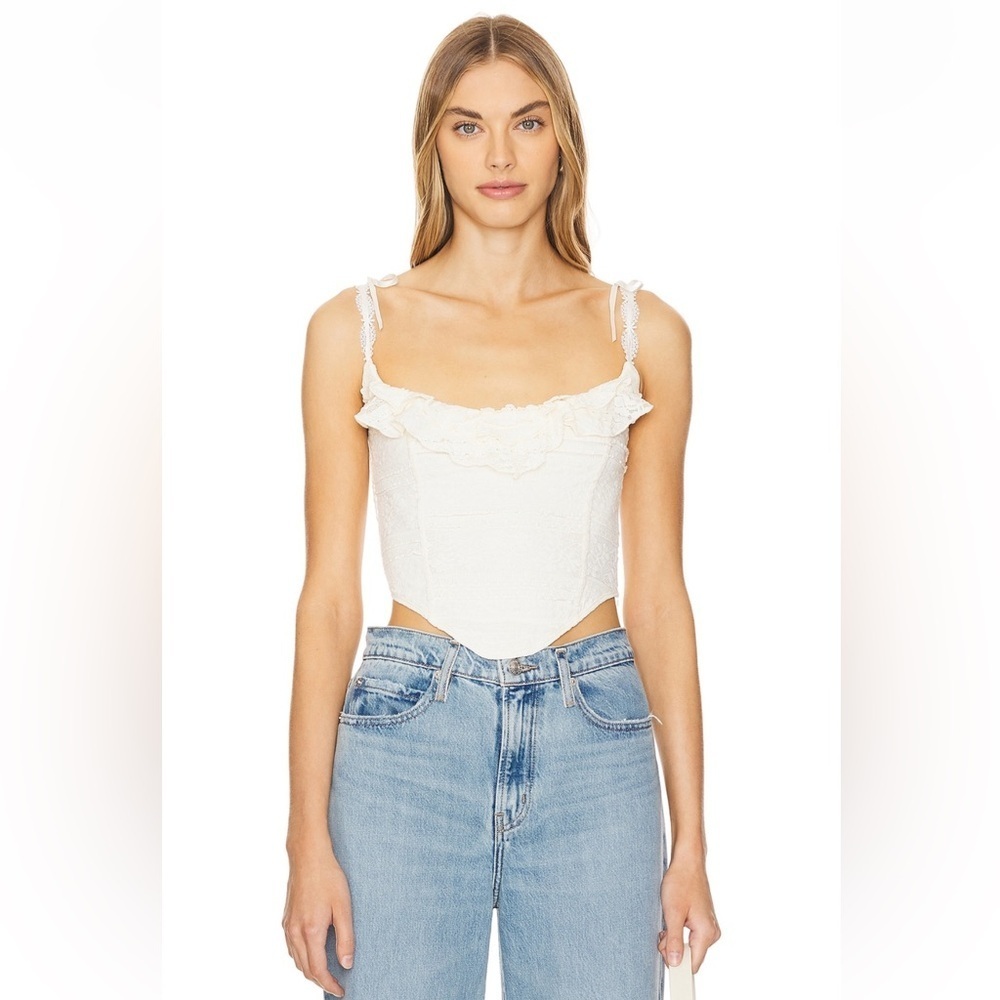 Revolve Majorelle Ann corset top in ivory